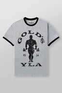 4009 - Golds Gym Ringer Tees Heather Grey - Unmatched Kicks-YOUNG LA