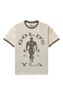4009 - Golds Gym Ringer Tees Off - White - Unmatched Kicks - YOUNG LA
