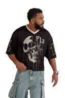 4015 - Drippy Skull Jersey Black - Unmatched Kicks - YOUNG LA
