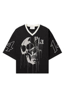 4015 - Drippy Skull Jersey Black