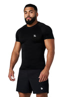 4016 - Natural Cotton Compression Tees Black - Unmatched Kicks - YOUNG LA