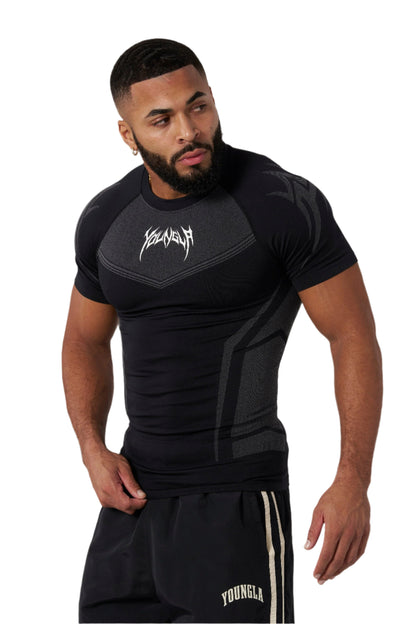 YOUNG LA 4041 - Warrior Compression Tees Black