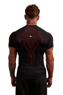 4067 - Gothic Compression Tees Black/Red - Unmatched Kicks - YOUNG LA