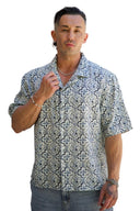 4093 - Mosaic Linen Button - Ups Cream Mosaic - Unmatched Kicks - YOUNG LA