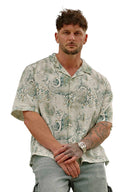 4093 - Mosaic Linen Button - Ups Misty Teal - Unmatched Kicks - YOUNG LA
