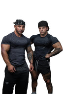 4117 - Superman Compression Tees Black - Unmatched Kicks - YOUNG LA