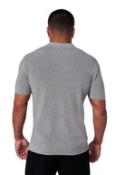 4136 - Knitted Dressy Polos Heather Grey - Unmatched Kicks - YOUNG LA