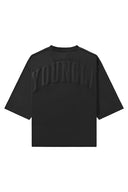 4138 - Foundation Cropped Tees Black Wash - Unmatched Kicks - YOUNG LA