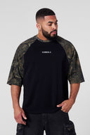 4139 - Oversized Baseball Tees Black/Dark Tree Camo - Unmatched Kicks - YOUNG LA