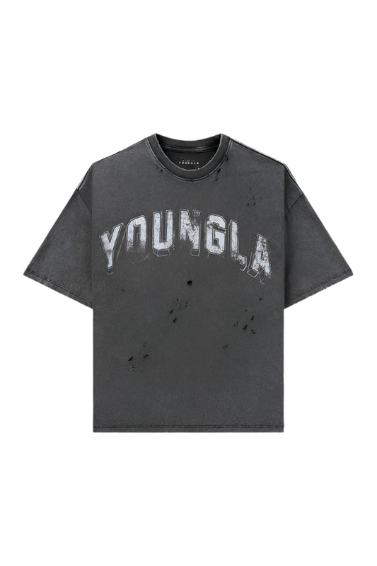 YOUNG LA 4146 - Scuffed Cloud Tees Grey Wash