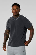 4148 - Elevated Essentials - Fitted Tee Grey Wash - Unmatched Kicks-YOUNG LA
