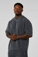 4153 - Elevated Essentials - Relaxed Tee Grey Wash - Unmatched Kicks-YOUNG LA
