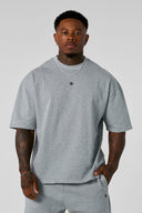 4153 - Elevated Essentials - Relaxed Tee Heather Grey - Unmatched Kicks-YOUNG LA