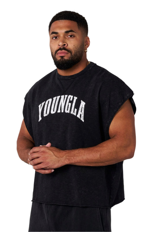 YOUNG LA 4171 - Huge Cut-Offs Black Wash