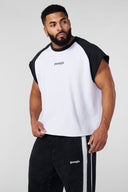 4243 - Raw Raglan Tanks White/Black - Unmatched Kicks - YOUNG LA