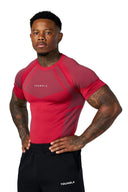 4294 - Apex Compression Tees Red - Unmatched Kicks - YOUNG LA