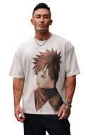 4318 - NARUTO DISTRESSED TEES Gaara - Unmatched Kicks-YOUNG LA