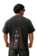 4318 - NARUTO DISTRESSED TEES Itachi - Unmatched Kicks-YOUNG LA