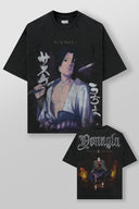 4318 - NARUTO DISTRESSED TEES Sasuke - Unmatched Kicks-YOUNG LA
