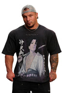 4318 - NARUTO DISTRESSED TEES Sasuke - Unmatched Kicks-YOUNG LA