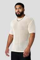 4324 - Beach Club Knit Tees Off - White - Unmatched Kicks - YOUNG LA
