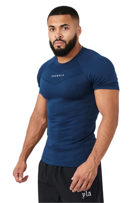 YOUNG LA 475 SuperVillain Compression Tees Navy