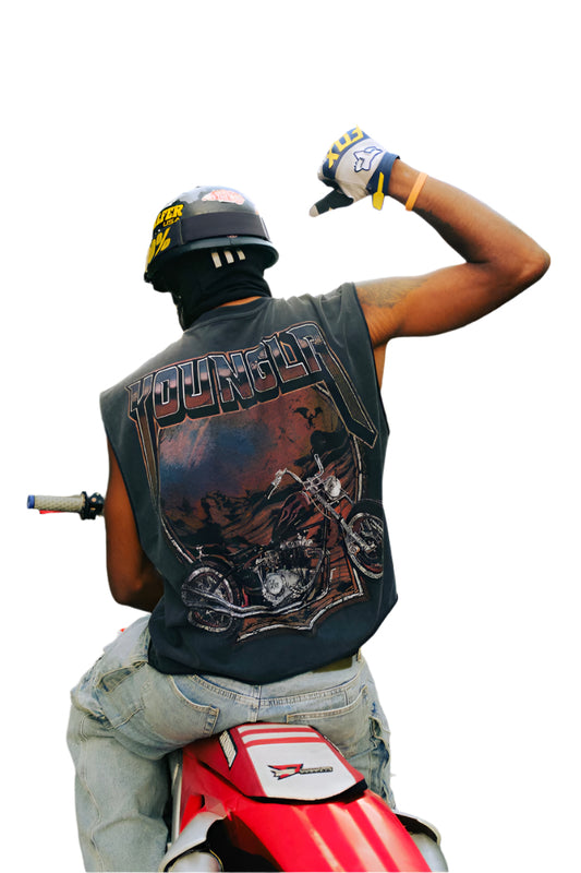 YOUNG LA 3015 - Vintage Biker Tanks Grey Wash