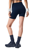 5" Seamless Ribbed Favorite Short Navy - Unmatched Kicks - ALO
