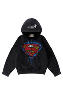 5011 - Superman Drip Zip - Ups Black Wash - Unmatched Kicks - YOUNG LA