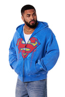 5011 - Superman Drip Zip-Ups Blue Wash