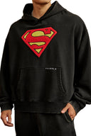 5079 - Superman Legacy Hoodies Black Wash - Unmatched Kicks - YOUNG LA