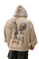 5083 - NARUTO STUD ARTWORK HOODIES Kakashi - Unmatched Kicks-YOUNG LA