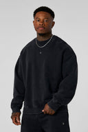 5095 - Elevated Essentials - Crewneck Black Wash - Unmatched Kicks-YOUNG LA