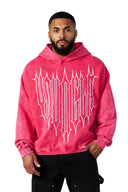 5126 - Revenge Hoodies Pink Wash
