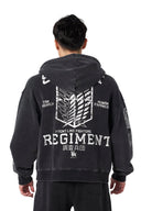 5138 - AOT© x YLA Zip - Up Hoodies Black - Unmatched Kicks - YOUNG LA