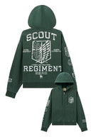 5138 - AOT© x YLA Zip - Up Hoodies Green - Unmatched Kicks - YOUNG LA