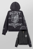 5138 - AOT© x YLA Zip-Up Hoodies Black