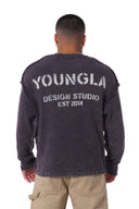 5158 - Deconstructed Stencil Thermal Black Wash - Unmatched Kicks - YOUNG LA