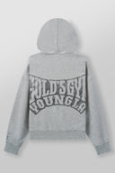 5162 - Golds Gym Throwback Zip-ups Heather Grey