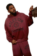 5167 - Gold's Iron Legacy Crest Hoodies Burgundy - Unmatched Kicks-YOUNG LA