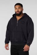 5169 - Old Money Quarter-Zip Hoodies Black Wash