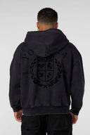 5169 - Old Money Quarter-Zip Hoodies Black Wash
