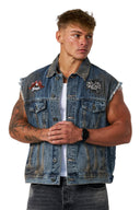 5192 - Cars & Curls - Denim Vest Blue Wash - Unmatched Kicks - YOUNG LA