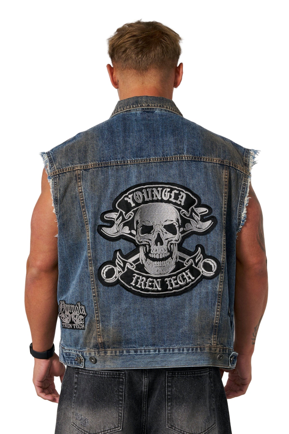 5192 - Cars & Curls - Denim Vest Blue Wash - Unmatched Kicks