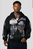 5201 - MOTO ZIP-UPS BLACK WASH - Unmatched Kicks-YOUNG LA