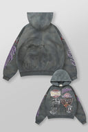 5201 - MOTO ZIP-UPS CHARCOAL WASH - Unmatched Kicks-YOUNG LA
