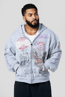 5201 - MOTO ZIP-UPS GREY WASH - Unmatched Kicks-YOUNG LA