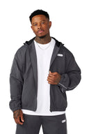 5219 - Retro Track Jacket Charcoal - Unmatched Kicks - YOUNG LA