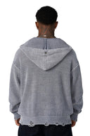 5229 - Rave Knit Hoodies Grey Wash