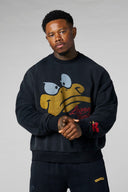 5255 - Looney Tunes Face Crewnecks Daffy F - Unmatched Kicks-YOUNG LA